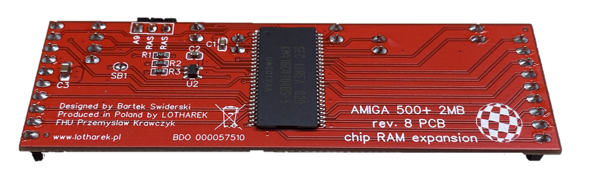 Amiga 500/500+ 2MB CHIP RAM MODULE